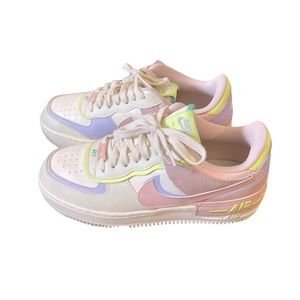 Women’s pastel multicolor Nike Air Force One size 8